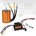 Price comparison product image Hootracker 3650 4300KV Brushless Motor with 60A ESC Electronic Speed Controller Waterproof Combo Set Shaft 3.175MM for 1/10 RC Car Flat