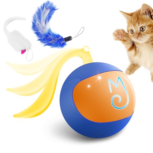 Migipaws Interactive Cat Ball Toy Set, Fun Tracker, Automatic Rolling