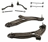 Accent 12-17 Control Arm Ball Joint Tie Rods Sway Bar Link Suspension Kit 8PCS