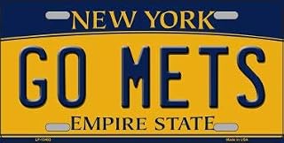 Smart Blonde Go Mets Novelty Metal License Plate Tag LP-13453