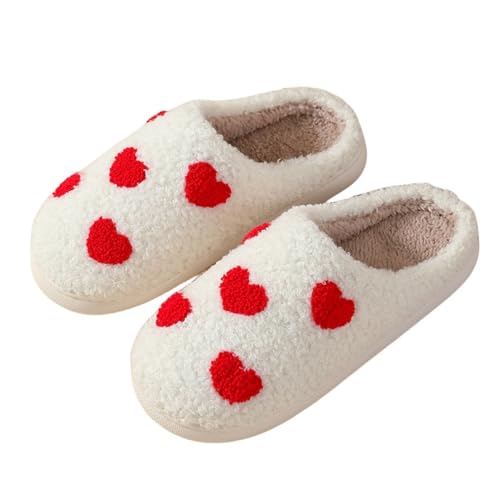 Image of FAYUEKEY House Slippers for Women Fuzzy Mens Fruit Series Strawberry Memory Foam slippers Bedroom Shoes