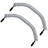 JT-HLM 2PCS Boot 316 Edelstahl 8-3/4’’ Boot Poliert Haltegriff Oval Rohr Haltegriff Handlauf für Marine Yacht RV