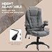 Vinsetto Office Chair, Ergonomic Desk Chair with 6-Point Massage and Back Heated, Linen-Feel Fabric Computer Gaming Chair with Adjustable Arms, Lumbar Support, Grey Vinsetto Office Chair, Ergonomic Desk Chair with 6-Point Massage and Back Heated, Linen-Feel Fabric Computer Gaming Chair with Adjustable Arms, Lumbar Support, Grey