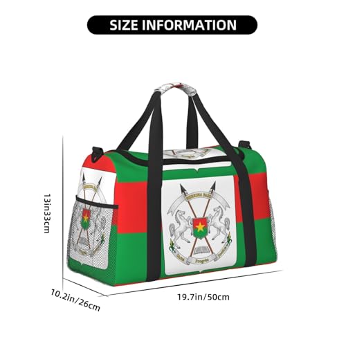 Flag Of Burkina Travel Duffel Bag Large Foldable Waterproof Overnight Bag For Beach Swim Bags Pool Sports Gym4
