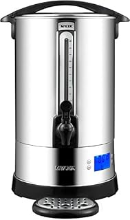 MYLEK Catering Urn, 20L Hot Water Boiler Dispenser, Commercial Digital Urn Kettle, Brews and Mulled Wine Heater - Energy Efficient, Stainless Steel, 60-100°C Thermostat, Cafe, Office, Home, 20 Litre