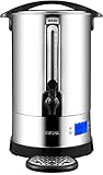 MYLEK Catering Urn, 20L Hot Water Boiler Dispenser, Commercial Digital Urn Kettle, Brews and Mulled Wine Heater - Energy Efficient, Stainless Steel, 60-100°C Thermostat, Cafe, Office, Home, 20 Litre