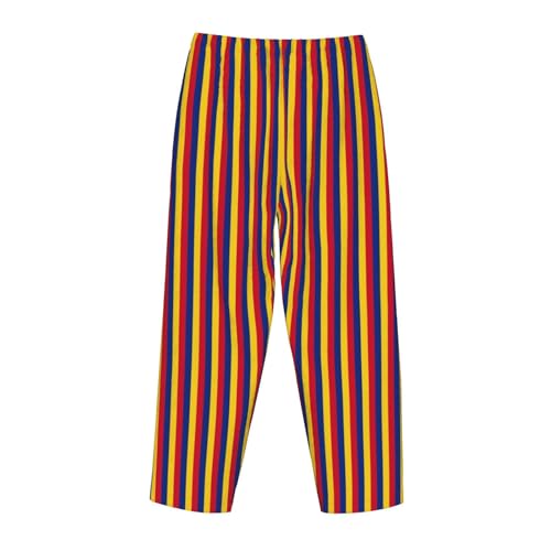 Pantalones de pijama para mujer de la bandera de Rumania ropa de dormir acogedora 6