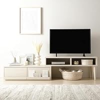 Amazon｜RASIK テレビ台 ローボード 伸縮 幅90〜163cm ナチュラル