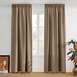 Prêt à Poser - Rideaux de fenêtre sont facile à installer avec galon fronceur(pas de crochet). Pour mieux correspondre, la largeur de panneaux doit mesurer 1,5 - 2,6 fois plus grand que votre fenêtre.