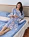 Deyeek Open Back Nightgowns for Bedridden Women Post Surgery Pajamas Tear Away Long Sleeve Dress Adaptive Clothing with Pockets XL
