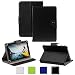 Produktbild NAUC Schutz Cover Tasche kompatibel mit Medion Lifetab P10710 Case Schutzhülle Tablet Etui Kunst-Leder Universal Schutz Tablettasche Standfunktion, Farben:Schwarz