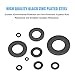 DYWISHKEY 700 Pieces 9 Sizes Black Zinc Plated Steel Flat Washers Assortment Kit (M2 M2.5 M3 M4 M5 M6 M8 M10 M12)