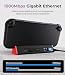 SiWiQU Switch 2 TV Dock - 1000Mbit Ethernet Adapter Dockingstation Kompatibel mit Nintendo Switch2 Charge and Play, Portable Switch 2 Ladestation mit 4K 2 USB Typ C HDMI