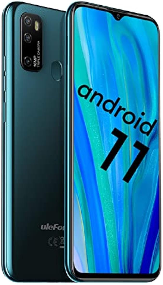 Ulefone Unlocked Smartphones Note 9P Android 11 Unlocked Cell Phones, Triple Rear Camera Triple Card Slots, 6.52" Waterdrop Full-Screen Dual SIM Phones, 4500mAh Global Bands, US Version - Green