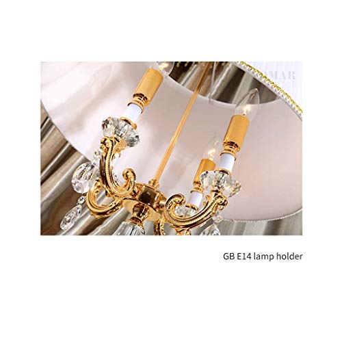 FengLing Bedside Lamp Traditional Table Lamp Crystal Candle Holder Plating Hardware Table Lamp White Lampshade for Living Room/bedroom Table Light-default steampunk buy now online FengLing Bedside Lamp Traditional Table Lamp Crystal Candle Holder Plating Hardware Table Lamp White Lampshade for Living Room/bedroom Table Light-default steampunk buy now online