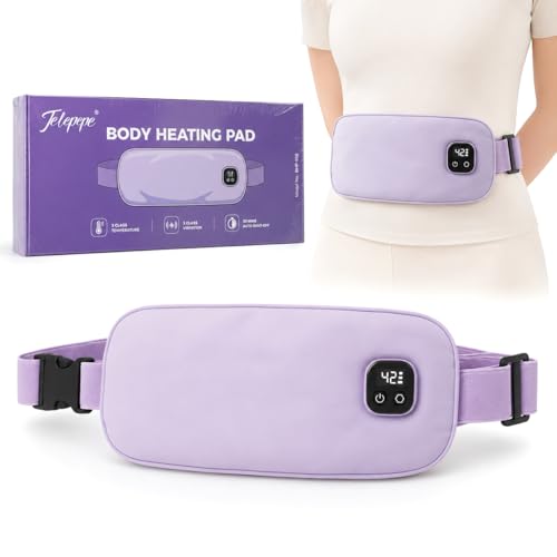 Image of Heating Pad for Period Cramps, Menstrual Heating Pad with 3 Heating & 3 Vibration Modes, 5000mAh Battery Capacity, Pain Relief Gifts for Women Girls Her