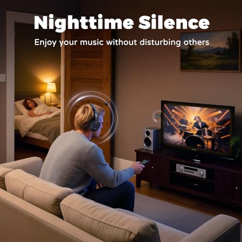 Image of Holdsound BKM400 Wireless Headphones for TV Watching with USB Transmitter
