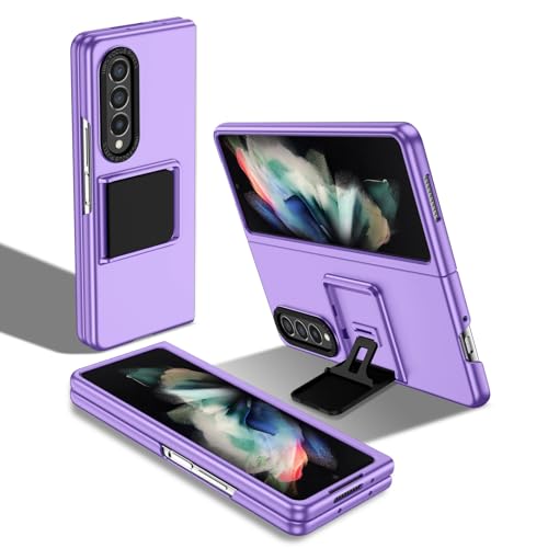 ^܂肽ݎgѓdbA[}[ Samsung Galaxy Z Fold 4 5G Ή̒^yʃP[XAt{fBϏՌJo[AGalaxy p߉\ȃX^htȕیdbP[X(Purple)
