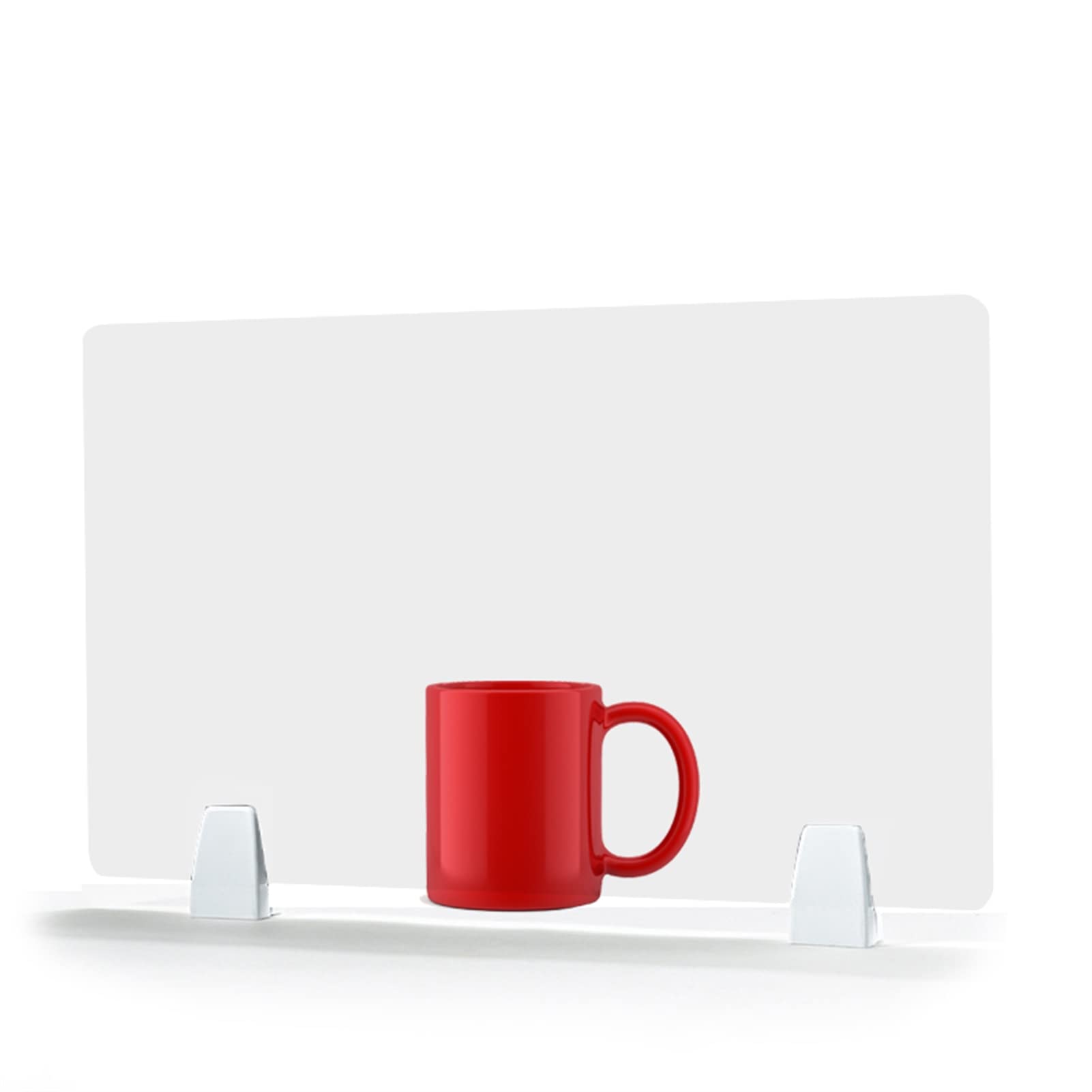 GBRJUYF Acrylic Divider Screen 30x80 cm, Transparent Desk Partition with 2 Clips, Privacy Shield for Offices, Libraries, Classrooms, Workspace Separation, Clear Acrylic Panel