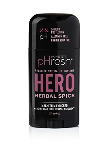 Honestly pHresh Men's Prebiotic Natural Deodorant, Hero Herbal Spice