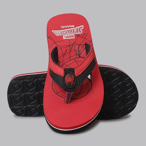 Image of Kidsville Official Marvel Comics Spiderman Printed Kids Boys Flip-Flop | Soft, Non-Slip, Indoor, Outdoor, House Slipper, Comfortable & Durable Footwear for Children