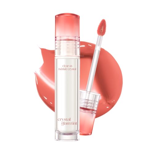 Image of CLIO Crystal Glam Tint, Glossy Lip Tint with Glass-Like Shine, Lightweight Buildable Lip Stain, Long-Lasting Pigmented Color, Non-Sticky, Korean Lip Tint, Safe for Sensitive Lips (011 MELLOW FIG)