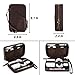 CataPurus Electronic Organizer Case Tech Kit, Top Grain Leather Handmade, Portable Compact Travel Electronic Accessories Storage Case Fits Phone, USB Cables, Chargers, Hard Drive, Cards, Apple pencil