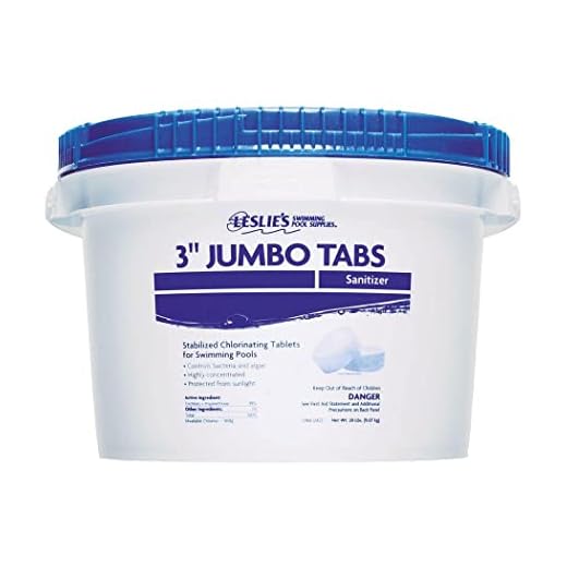 Leslies 20 lb Jumbo Tabs Chlorine Bucket