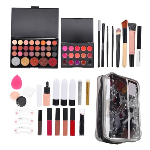 Gogogmee 1Set Makeup Kit for Women with Makeup Brush Kit Eyeshadow Palette Lip Gloss Blush Foundation Concealer Eyebrow Pencil present for Beginners