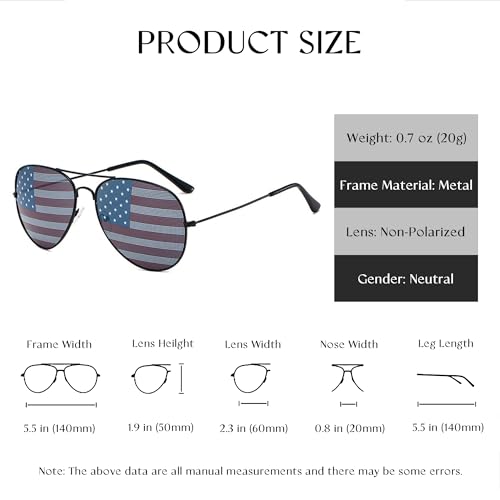 American Flag Glasses USA Flag Mirror Aviator Sunglasses For 4th Of July Independence Day Patriotic For Men Women3