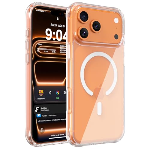WRJ Magnetic Case for iPhone 18 Pro/iPhone 17 Pro 6.3-Inch,Clear