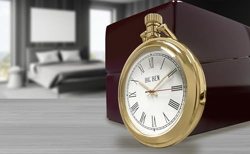 Image of Big Ben Ashton Pocket Watch, Gold-Tone Finish /Mahogany Stain Box