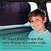 Car Window Shades - Certified 99.79% UVA & 99.95% UVB sun protection. Award winning car sun shade for side windows. 4 Pack (2 Transparency options) 20