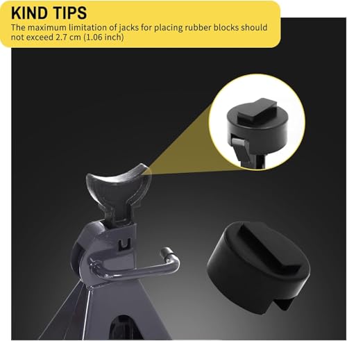 Image of 4 Pack Slotted Pinch Weld Jack Pad for BMW Mini | Shock resistant rubber pinch weld protector, fits BMW Mini frame rails, works with floor jack stands, includes portable stora