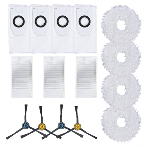 Eawfgtuw Staubsauger Zubehör Kit, Heimreinigungsbedarf mit Seitenbürsten Filter Mop Tuch Staubbeutel Ersatzteile Kompatibel mit Roboter Staubsauger – Bild 6