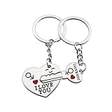 A Pair Couple Keychain - My Heart Will Go On, You are My Only Love.The Key to My Heart Couple...