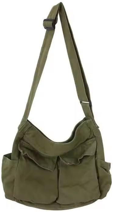 Workwear Canvas Shoulder Bag Large Capacity Retro Messenger Bag New Student Class Messenger Bag