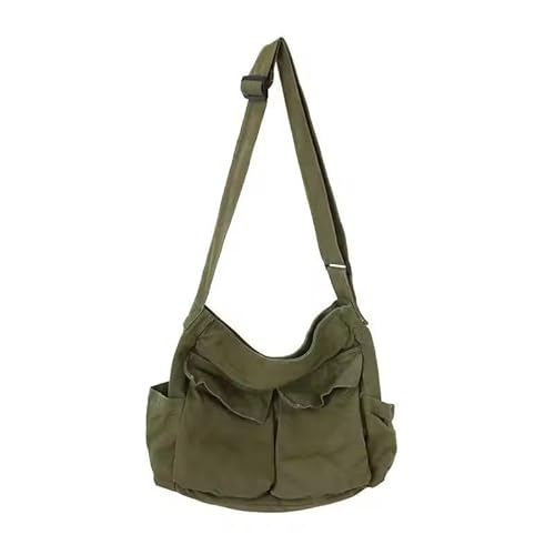 Workwear Canvas Shoulder Bag Large Capacity Retro Messenger 