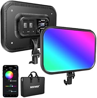 Neewer 18.3 RGB LED Video Light Panel with APP Control, 360°Full Color, 60W Dimmable 2500K~8500K RGB168 LED Panel CRI/TLCI 97+ with 17 Special Scenes Effect for Game/YouTube/Zoom/Photography