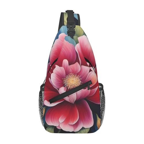 Sac à bandoulière avec peinture diamant à fleurs pour vos escapades urbaines