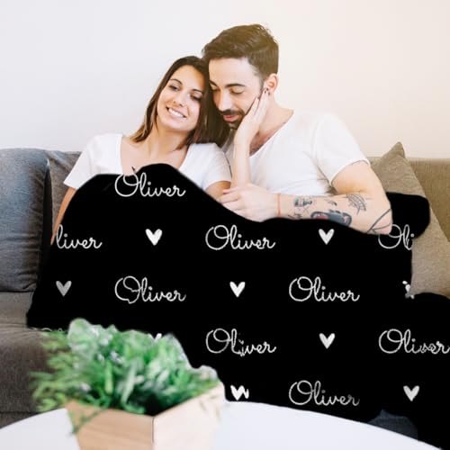 Image of PUREFLY Ships Next Day-Personalized Blanket for Kids- Custom Blanket with Name for Teen Girls and Boys, Birthday Gifts for Women and Men, Customized Flannel Throw, Christmas Blankets Gifts for Baby