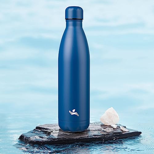 Image of Konokyo Insulated Water Bottles,25 oz Double Wall Stainless Steel Vacumm Metal Flask for Sports Travel,Blue