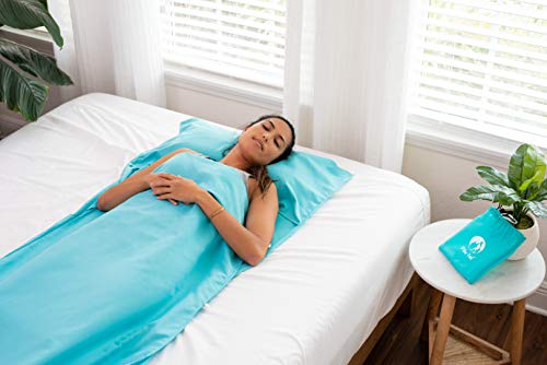 Pike Trail Sleeping Bag Liner – Travel and Camping Sheet, Lightweight and Compact Insert with Full Length Zipper and Guarantee (Metallic Lavender, Large, 82" L x 41" W) - Thumbnail 2