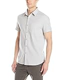 Kenneth Cole Men's Lino Short-Sleeve Woven Shirt