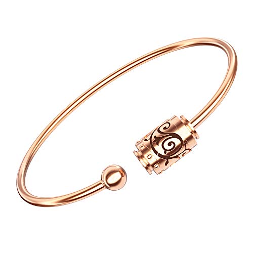 Essential Oil Diffuser Bracelet, Aromatherapy 316L Stainless Steel Adjustable Rose Gold Bracelet With 4Pcs Refill Sticks, Retro Hollow Design Relaxation Bracelet Birthday Gift For Girls And Women (60) #TOP18