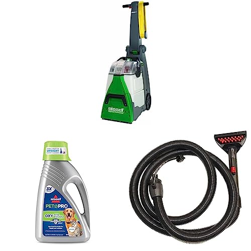 Image of Bissell BigGreen Commercial BG10 Deep Cleaning 2 Motor Extractor Machine & Professional Pet Urine Eliminator + Oxy Carpet Cleaning Formula & Hose & Upholstery Tool 30G