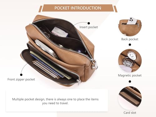 Miniatura 7 de Muiikola Bolso Bandolera Para Mujer, Bolso Cruzado Para Mujer, Pequeño, De Piel Sintética, Bandolera Para Mujer Con Correa De Hombro Verstelbaar