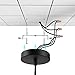 Deckey Pendant Light with 47inch Cord,2 Pack,Φ30cm,for E26 Bulbs,Industrial Hanging Pendant Lights,Barn Pendant Light,Linear Dome Pendant Lighting,for Dinning Room/Bedroom/Barn/Café(Black)