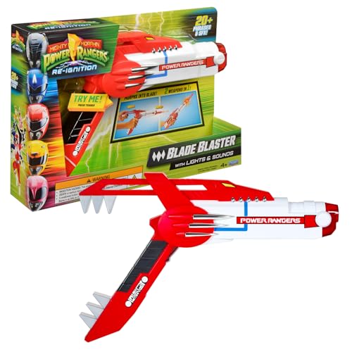 Power Rangers - Arme de déguisement 2-en-1, Blaster électronique, Fonctions sonores et...