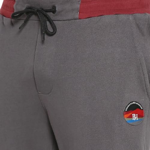 Image of Being Human Grey Regular Fit Track Pants for Men Clothing